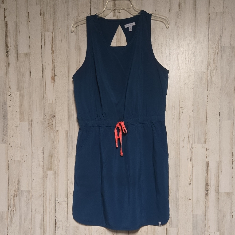 Coast + chic Sleeveless Dress with Coral Tie